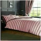 image 1 of VELVETIO Oscar Stripe Duvet Cover Set Reversible Polycotton Easy Care Beddings Pink | Blush Pink | Super King