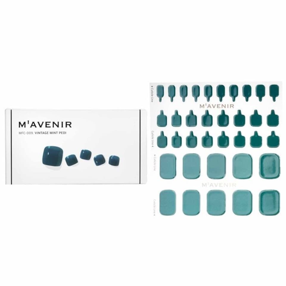 image 1 of Nail Sticker (green) - # Vintage Mint Pedi - 36pcs Green