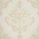 image 1 of Jasmine Damask Wallpaper in Ivory Silver Shimmer White
