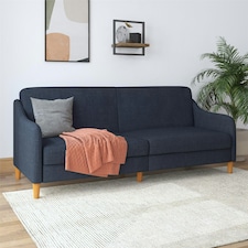 Jasper coil 3-seater Sofa Bed in navy fabric Blue | NAVY