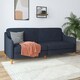 image 1 of Jasper coil 3-seater Sofa Bed in navy fabric Blue | NAVY