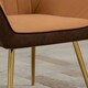 image 6 of HOMCOM Accent Chairs Velvet Armchairs for Living Room and Bedroom Light Brown