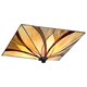 image 4 of Asheville 2 Light Ceiling Flush Lamp Bronze, Tiffany Glass, E27