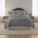 image 2 of Luxury Embroidered Duvet Cover Set Bedding with Matching Accessories | Silver | Super King