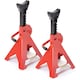 image 1 of 3 Ton Heavy Duty Ratchet Jack Lifting Axle Stands - Set of 2 | Red