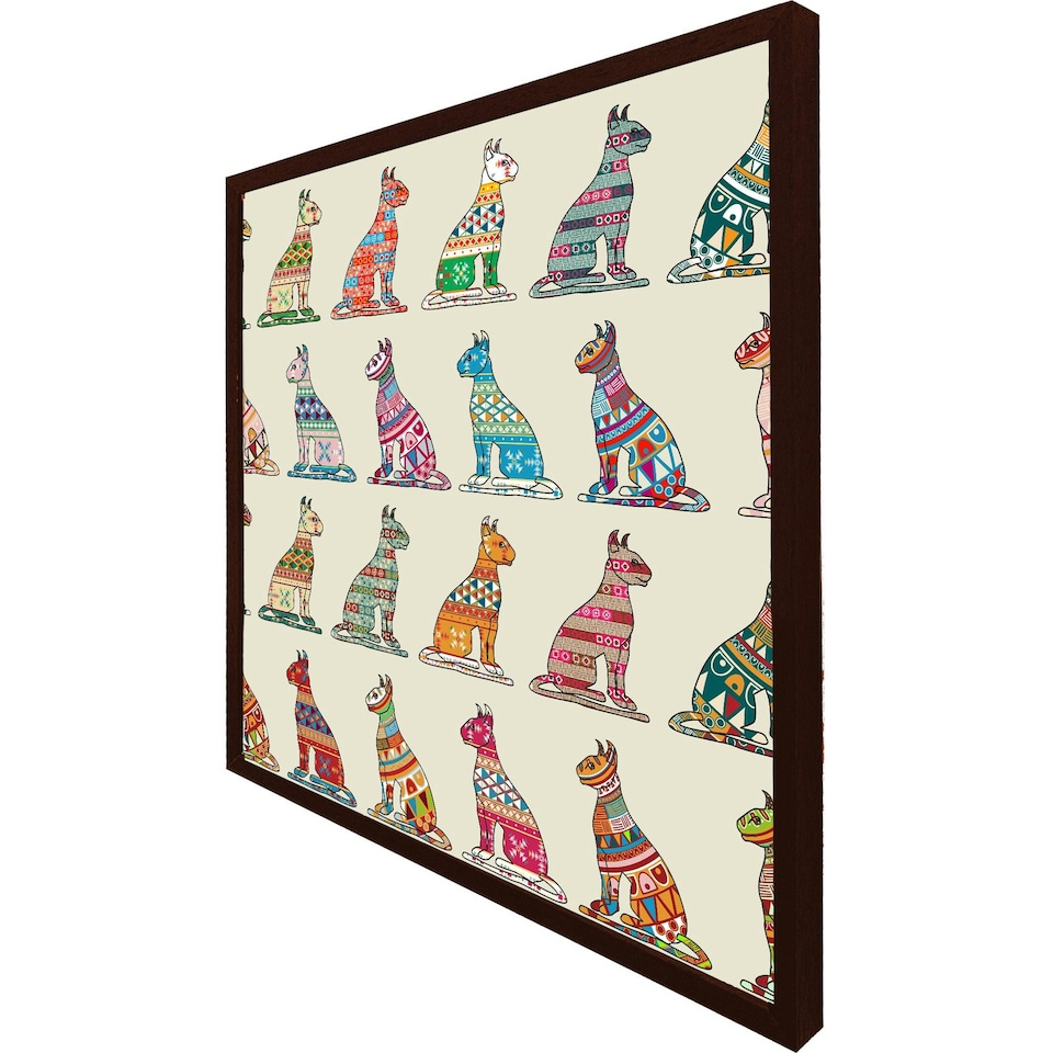 image 1 of Egyptian cats (Picutre Frame) Brown | Oak | L