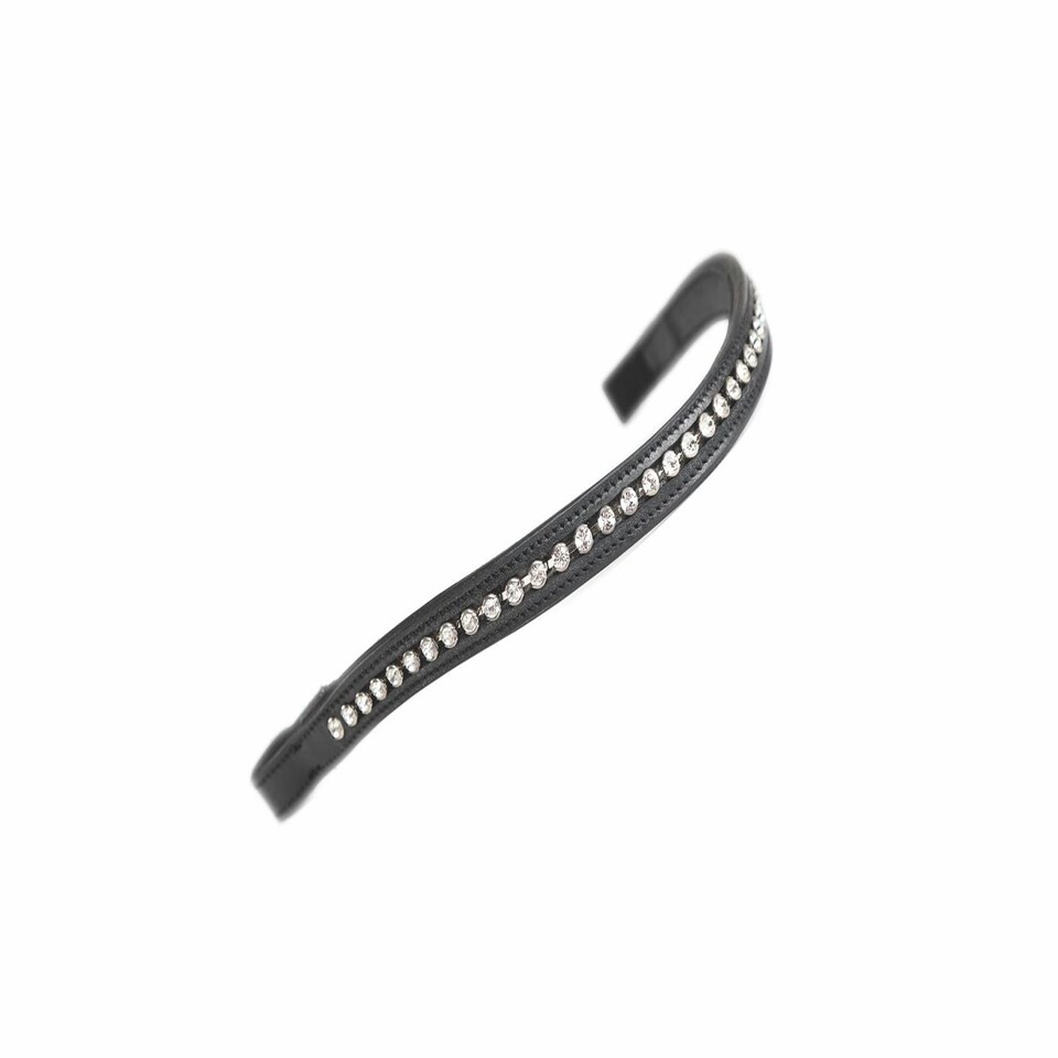 image 1 of Shires Aviemore Large Diamante Browband Brown | Size: X-Full
Colour: H.Brown/Clear