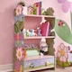 image 2 of Teamson Kids Magic Garden Kids Wooden 3-Tier Bookshelf with Storage Drawer