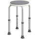image 1 of HOMCOM 360 Degree Swivel Shower Stool with Non-Slip Feet for Disabled, Grey