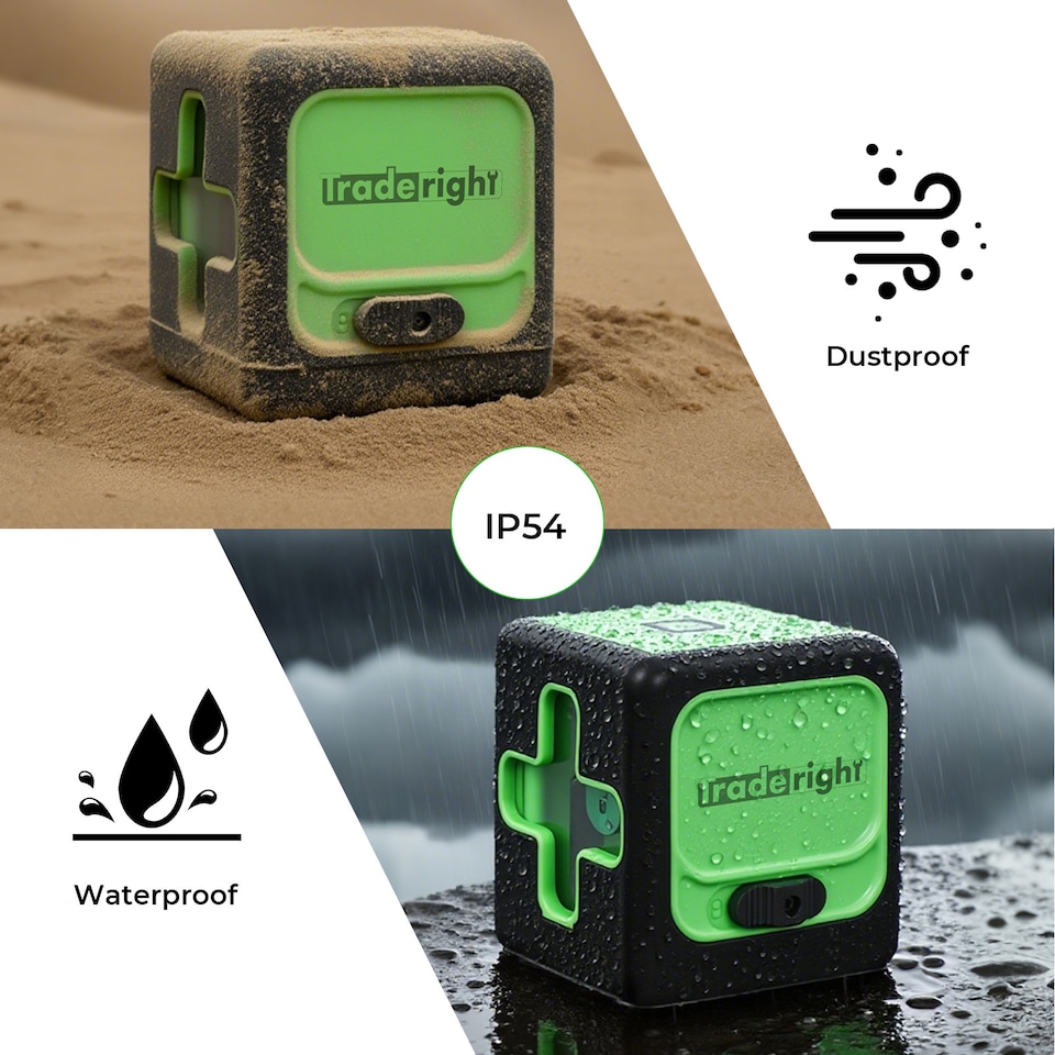 image 1 of Traderight 360 Degree Green Laser Level Self Leveling IP54 Water Resistant Tool