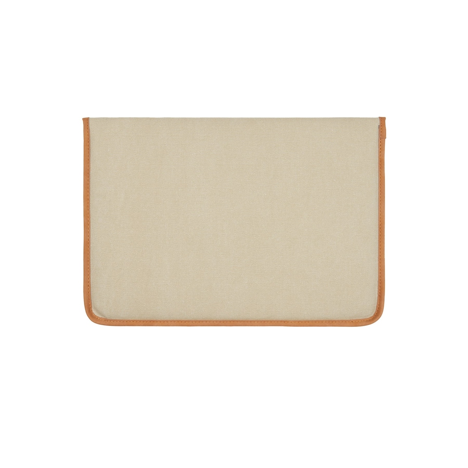 image 1 of Vinga Bosler Recycled Canvas Laptop Sleeve - Beige - One Size