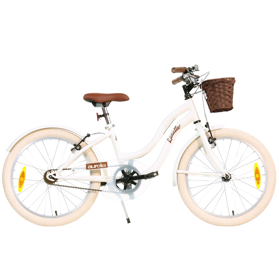 image 1 of Retro 20" Kids Bicycle - White Classic Vintage Style Bike for Children