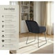 image 2 of Dining Chair Jeane - velvet look, cantilever frame - Set of 4 Black | Velvet Look Black/Black
