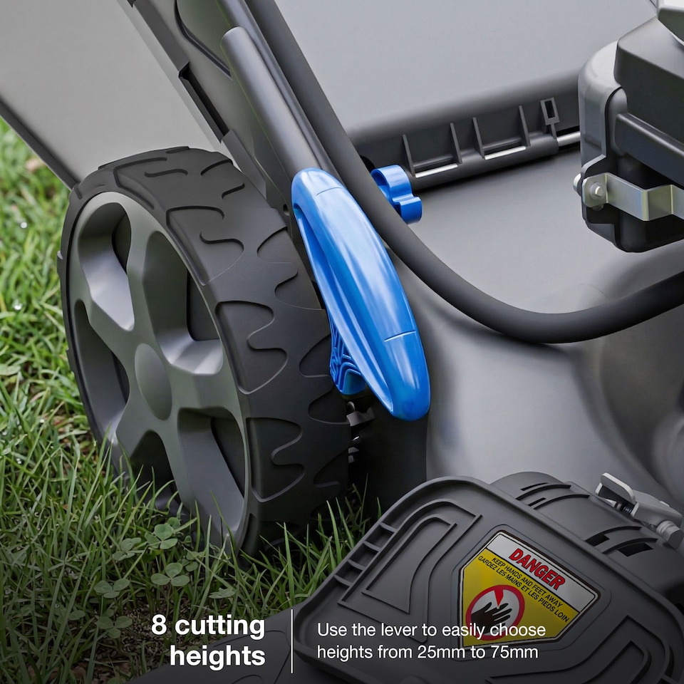 image 1 of Hyundai 22 Inch 56cm Self-Propelled Petrol Lawnmower, Electric Start, 196cc HYM22200SPEX