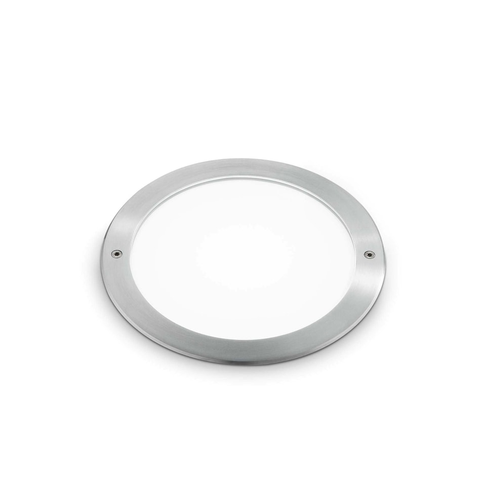 Taurus Integrated LED Outdoor Recessed Ground Light Wide Round Steel 2700Lm 3000K IP67