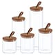 image 1 of Argon Tableware 5pc Scandi Storage Jar Set with Leather Loop Lids