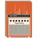 image 1 of Retro Amp Amplifier Radio Orange Design Man Him Birthday Card