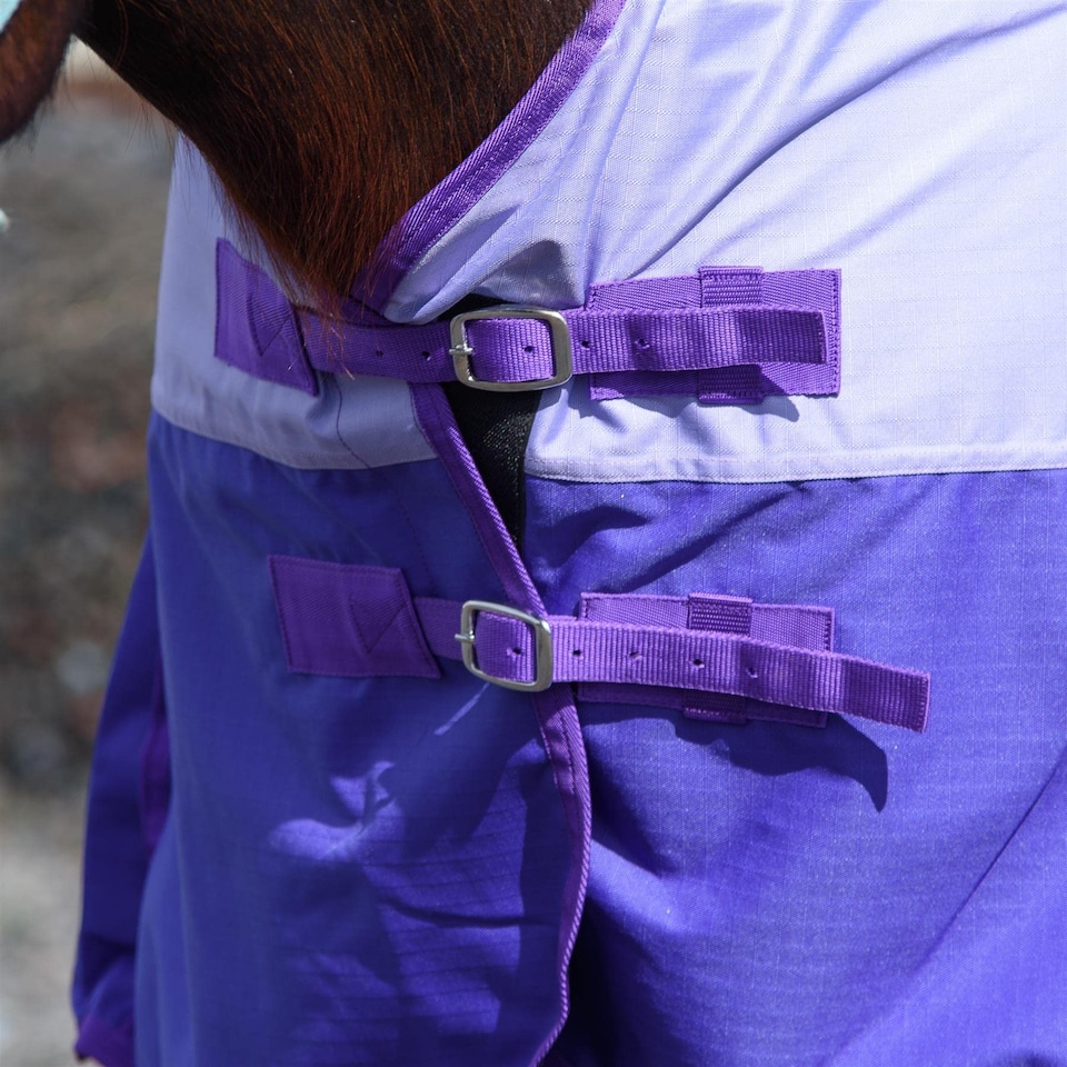image 1 of eQuitack 600D Waterproof Horse Turnout Rug 0g No Fill Half Neck Lavender/Purple 6'3''