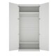 image 3 of Austen 2 Door Wardrobe - Engineered Wood/Metal - L58 x W100 x H220 cm - White/Gold Brushed White