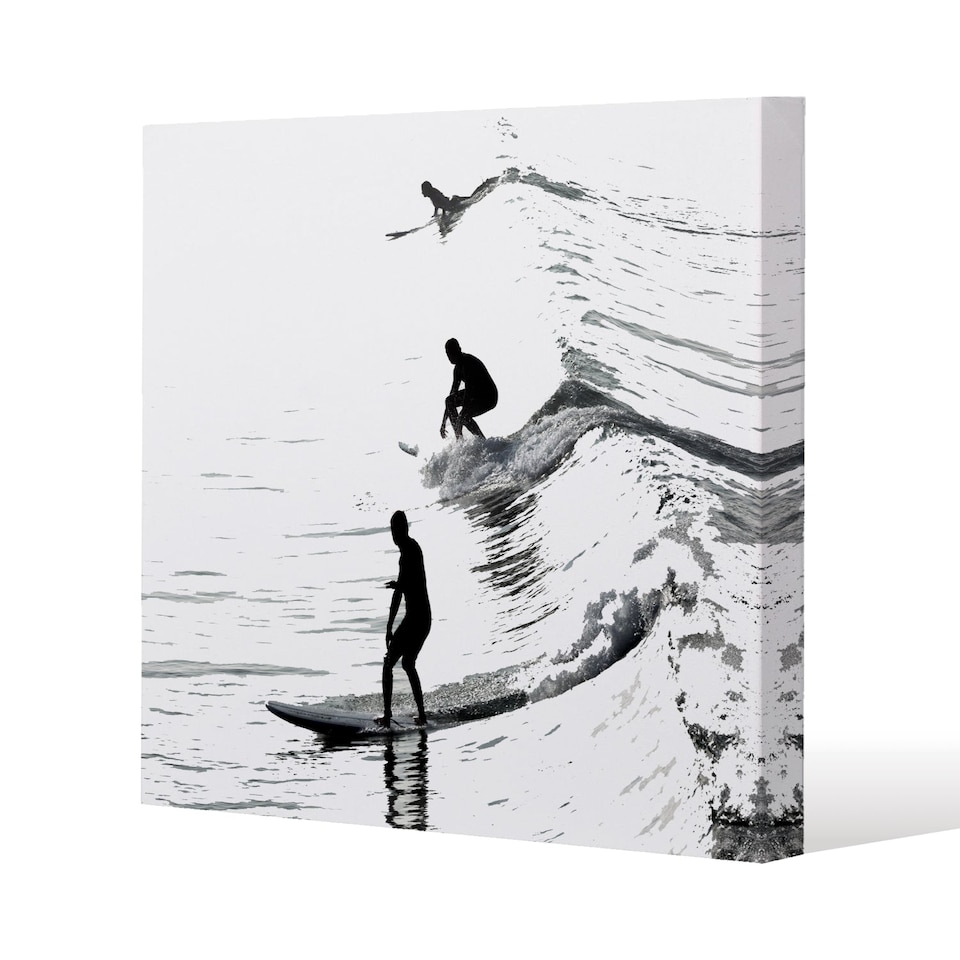 Surfers (Canvas Print) / 114 x 114 x 4cm | Multi