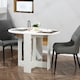image 1 of HOMCOM Folding Dining Table, Space-saving Drop Leaf Table for Small Space, Kitchen, Dining Room, White