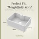 image 5 of 595mm - 1 Bowl Fireclay Butler Kitchen Sink - Tap Ledge, Hole, Overflow & Waste