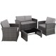 image 1 of Garden Furniture Set Jesolo - 2 armchairs, 1 sofa,  and coffee side table | Grey | grey/light grey | 122 x 70 x 76 cm | 1