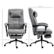 image 7 of Vinsetto Fabric Vibration Massage Office Chair with Heat, Head Pillow, Grey