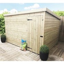 9 x 7 WINDOWLESS Garden Shed Pressure Treated T&G PENT Wooden Garden Shed + Single Door (9' x 7' / 9ft x 7ft) (9x7)