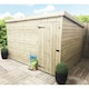 image 1 of 9 x 7 WINDOWLESS Garden Shed Pressure Treated T&G PENT Wooden Garden Shed + Single Door (9' x 7' / 9ft x 7ft) (9x7)