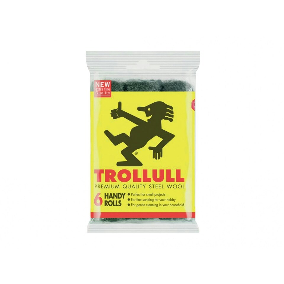 Trollull Handy Rolls Fine Steel Wool (pack 6) - Multi Colour - One Size