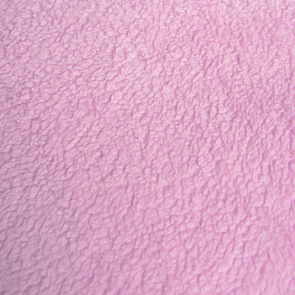 image 1 of OHS Luxury Teddy Fleece Reversible Duvet Cover and Pillowcase Bedding Set | Multi | Pink/Lilac | Single