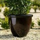 image 4 of Primrose Garden Round Flower Pot Planter Black 26 x 41 x 41 cm