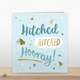 image 2 of Hitched Hitched Hooray! - Funny Wedding Card