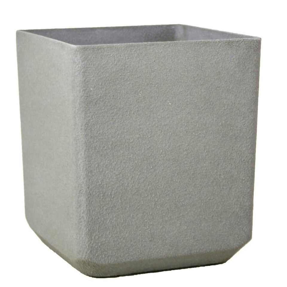 image 1 of Primrose Volcanic Grey Square Outdoor Stone and Resin Composite Planter 48cm