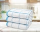 image 2 of Velosso Embroiderd Woven Checked Cotton Tea Towel 3 Pack | Blue | Teal | One size