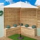 image 2 of Samuel Alexander 2.7m Outdoor Wooden Garden Parasol Sun Shade with Carry Bag in Cream