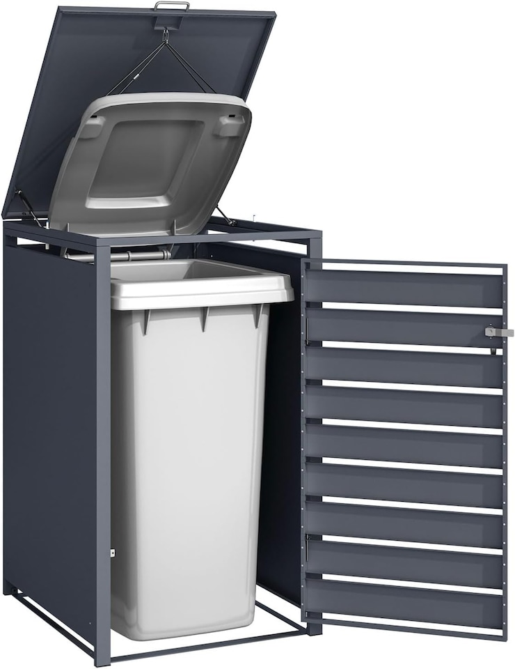 image 1 of Phoenix GB1168AAK Anthracite Single Wheelie Bin Store / Bin Storage