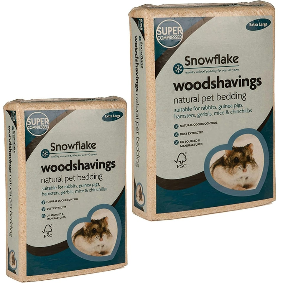 image 1 of 3 x 7.5KG Animal Pet Bedding Wood Shavings With Odour Control Dust Extracted Ideal For Small Animals