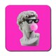 image 1 of Plaster statue,  David's head in pixel glasses (Coaster)