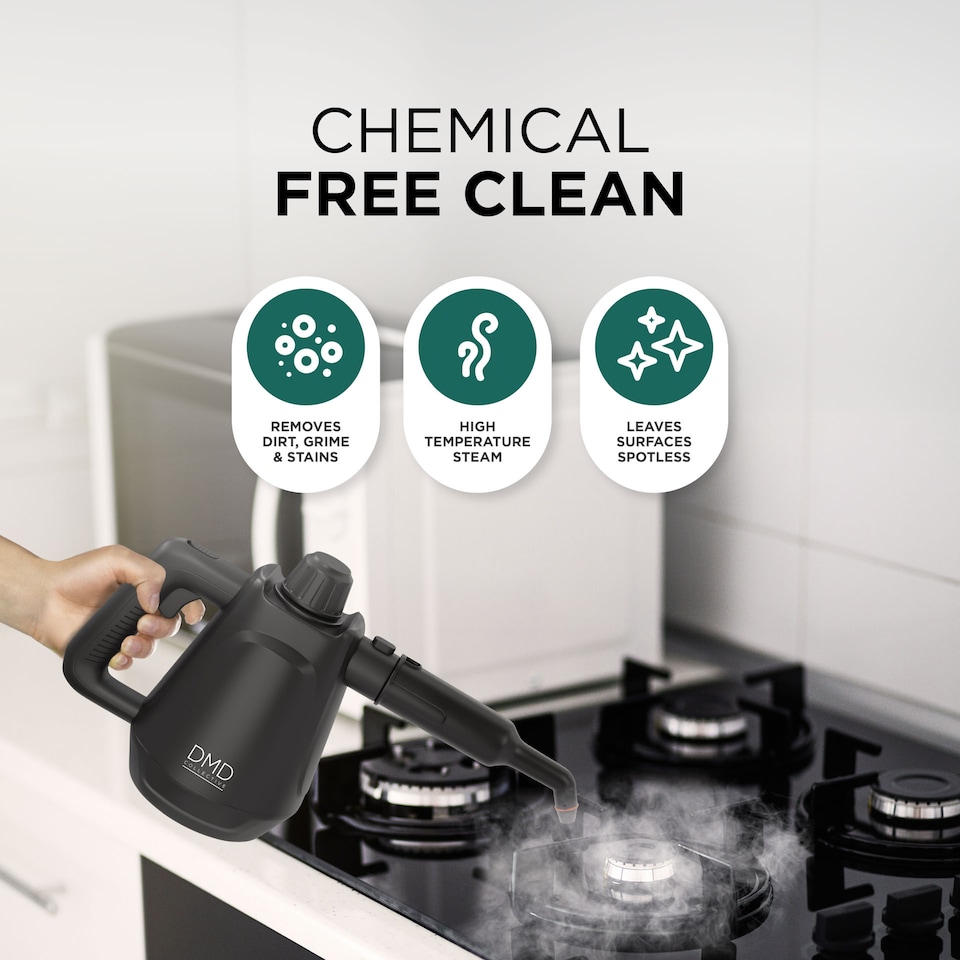 image 1 of DMD 9-Piece Handheld Steam Cleaner Kit, 450ml Water Tank