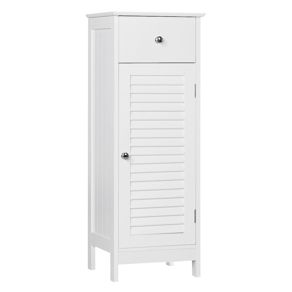 image 1 of Yaheetech Bathroom Kitchen Floor Storage Cabinet White White