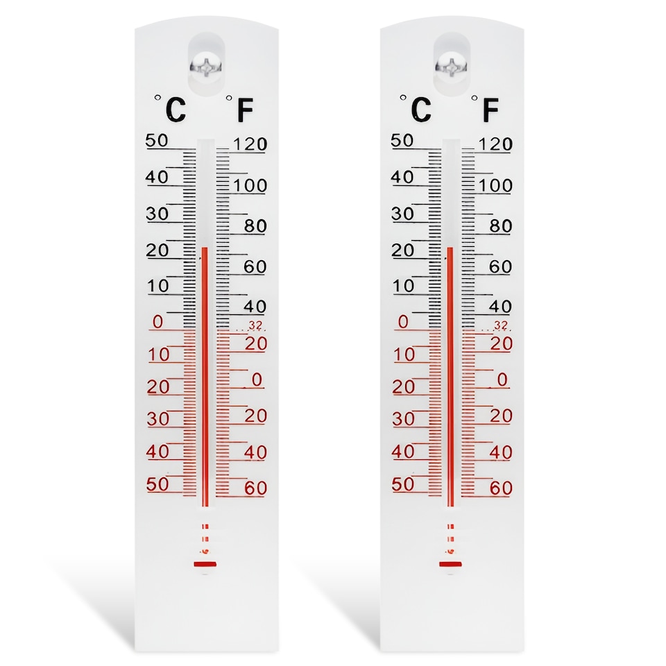 image 1 of Wall Thermometer, Room Thermometer, Indoor Outdoor Thermometer - 2pcs