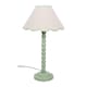 image 1 of ValueLights Bobbles Sage Green Table Lamp Green Trim Scallop Shade & Bulb | Green