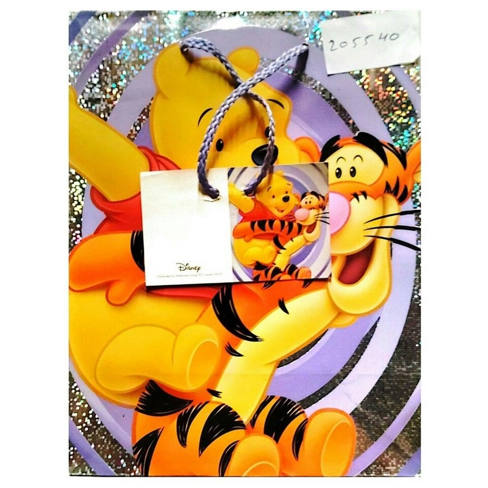 Winnie the Pooh Glitter Gift Bag - Multicoloured - One Size