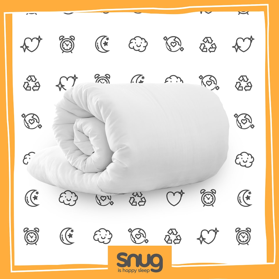 image 1 of Snug Brilliantly Bouncy 10.5 Tog Duvet | White | Single