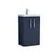 image 1 of Balterley Bramshall Compact 500mm 2 Door Dark Blue Floor Standing Vanity Unit With Basin