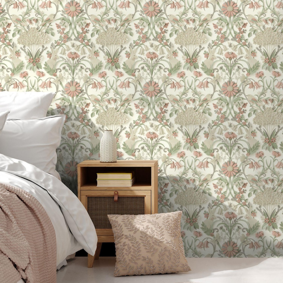 image 1 of Fine Decor Woodland Cream Wallpaper Paste The Paper Washable Kids Room Bedroom