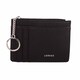 image 1 of Lorenz Small Slim PU Leather Grain Credit Card Travel Case | Black | Black