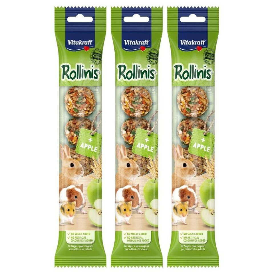 image 1 of Vitakraft Small Animal Rollinis Apple 40g (Pack of 3)